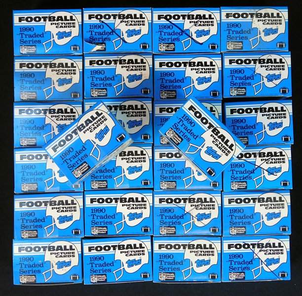 1990 Topps Traded Football Group of (26) Complete Sets