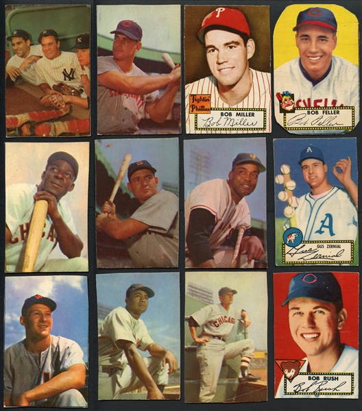 1952 Topps and 1953 Bowman Collection of (30) Cards All with Borders Trimmed - Includes HOFers