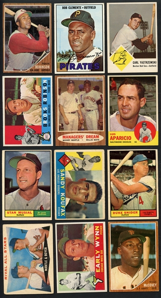 1960s Group of (12) Hall of Famers w/ Koufax, Mays & Clemente