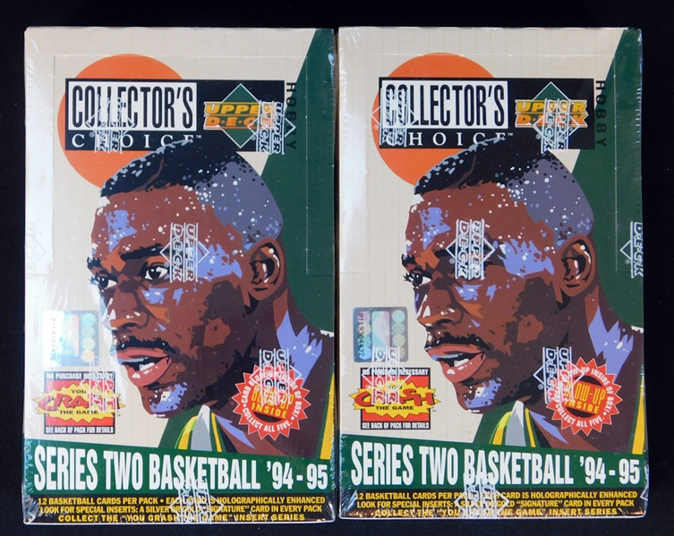 1994-95 Upper Deck Basketball Collectors Choice Series 2 Group of (2) Unopened Hobby Boxes
