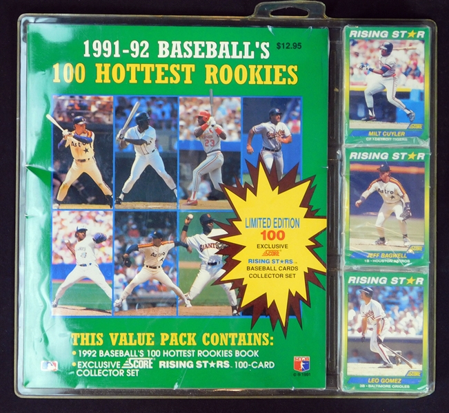 1991-92 Score Baseballs 100 Hottest Rookies Unopened Set and Book