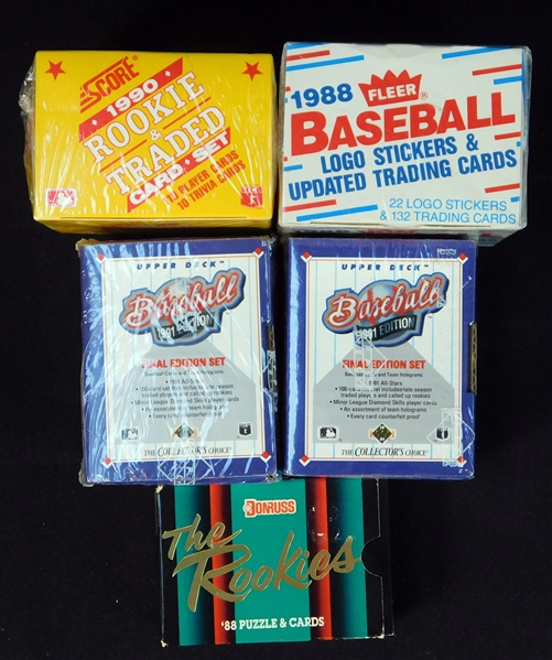 1988-91 Baseball Group of (5) Update/Traded/Final Edition Sets 