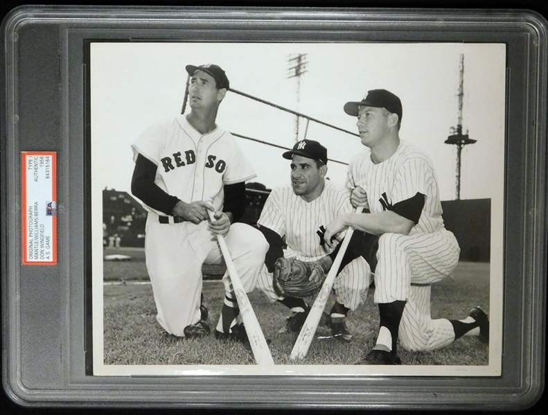1956 Mickey Mantle/Ted Williams/Yogi Berra Type I Original Photograph by Don Wingfield PSA/DNA