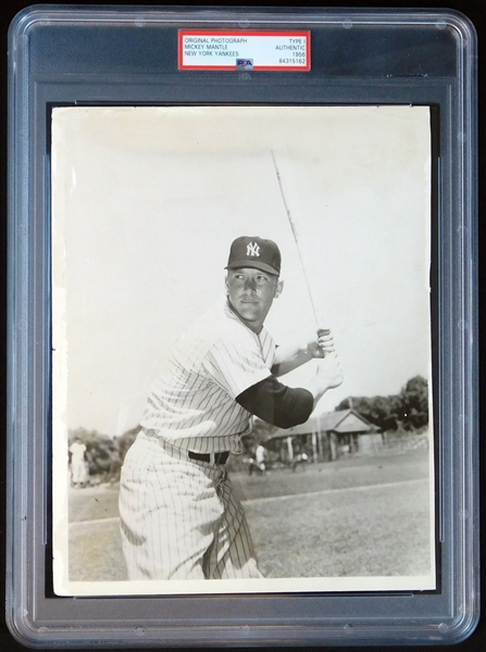 1956 Mickey Mantle New York Yankees Type I Original Photograph PSA/DNA