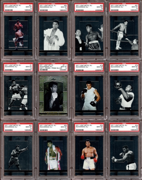 2011 Leaf Metal Ali Muhammad Ali Complete Set #1 Finest on PSA Set Registry Plus Extras