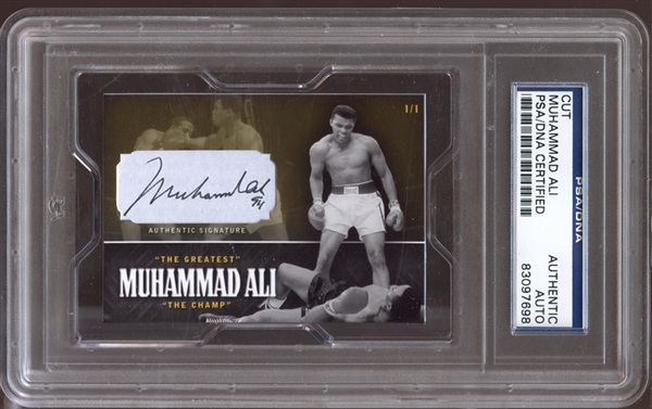 Muhammad Ali Cut Signature Card PSA/DNA Authentic