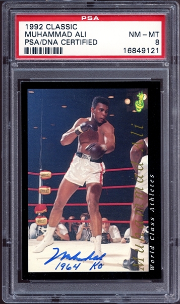 1992 Classic Muhammad Ali Autograph PSA 8 NM/MT PSA/DNA Authentic