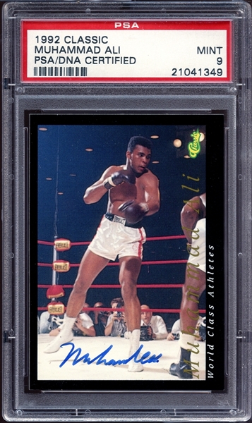 1992 Classic Muhammad Ali Autograph PSA 9 MINT PSA/DNA Authentic