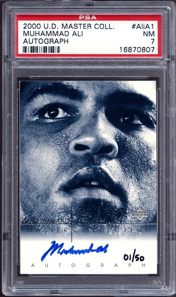 2000 U.D. Master Collection #Ali A1 Muhammad Ali PSA 7 NM PSA/DNA Authentic