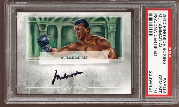 2010 Ringside Boxing #AALI3 Muhammad Ali Silver PSA 10 GEM MINT PSA/DNA Authentic