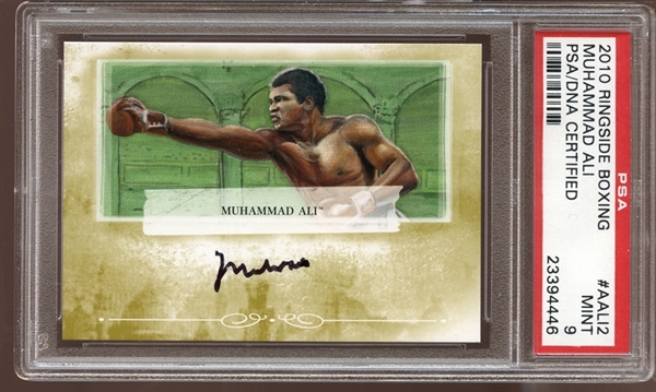 2010 Ringside Boxing #AALI2 Muhammad Ali Gold PSA 9 MINT PSA/DNA Authentic