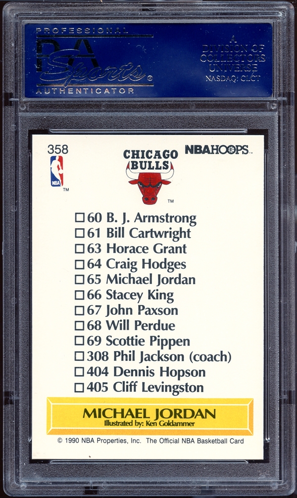 Lot Detail - 1990 Hoops #358 Michael Jordan Team Checklist PSA 10 GEM MINT
