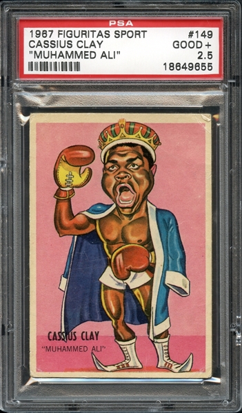 1967 Figuritas Sport #149 Cassius Clay "Muhammed Ali" PSA 2.5 GOOD +