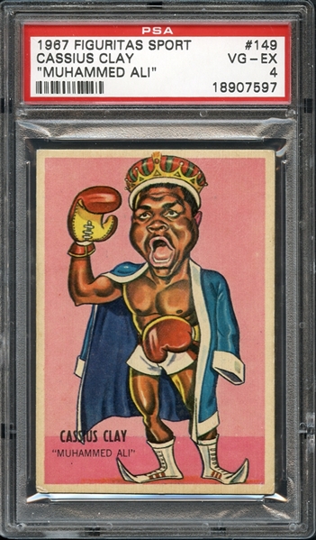1967 Figuritas Sport #149 Cassius Clay "Muhammed Ali" PSA 4 VG-EX