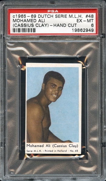 c. 1965-69 Dutch Series M.L.H. #48 Mohamed Ali (Cassius Clay) PSA 6 EX-MT