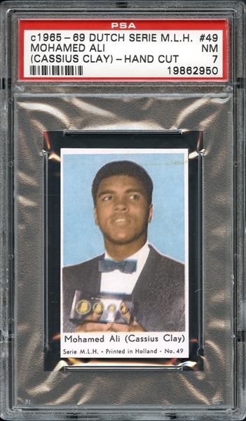 c. 1965-69 Dutch Series M.L.H. #49 Mohamed Ali (Cassius Clay) PSA 7 NM