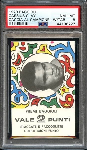 1970 Baggioli Caccia Al Campione with Tab Cassius Clay PSA 8 NM-MT