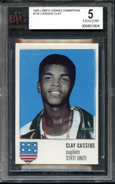 1965 Lampo Grand Champions #154 Cassius Clay BVG 5 EX