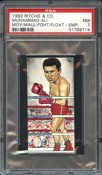 1993 Ritchie & Co. "Movers, Maulers, Fighters, and Floaters" Muhammad Ali PSA 7 NM