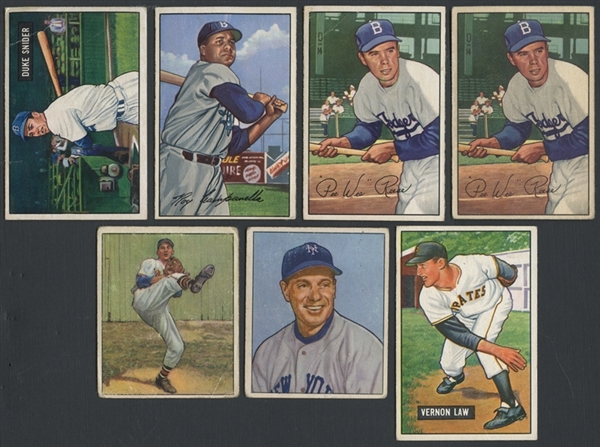 1950-52 Bowman HOF and Star Lot of Seven Cards