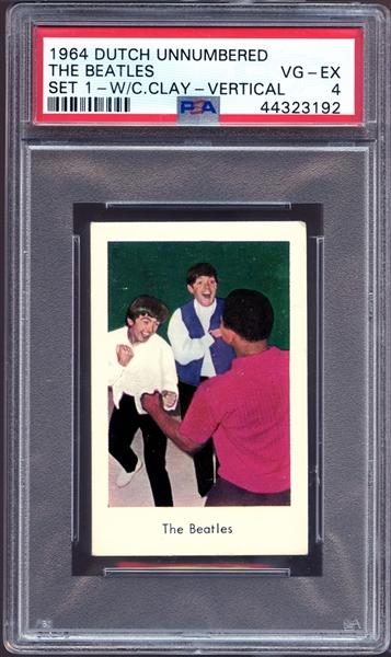 1964 Dutch Unnumbered Set 1 The Beatles with Cassius Clay-Vertical PSA 4 VG/EX