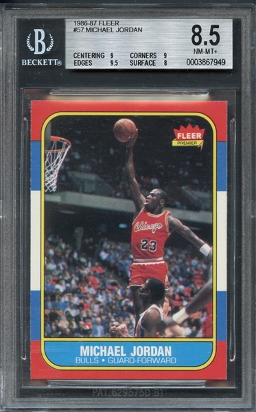 1986-87 Fleer #57 Michael Jordan BGS 8.5 NM-MT+