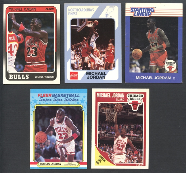 1980s Michael Jordan Lot of (5) Cards
