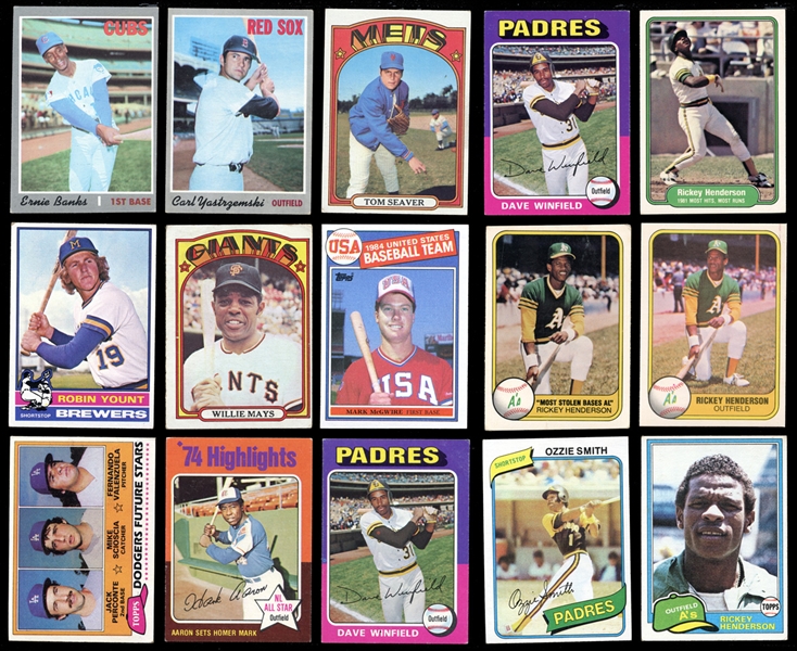 1970s-80s Topps Star and HOF Card Lot of (15)
