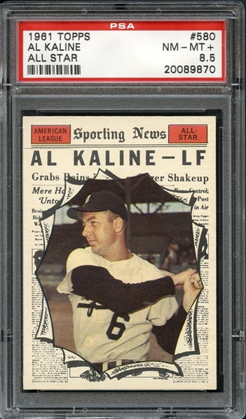 1961 Topps #580 Al Kaline PSA 8.5 NM-MT 