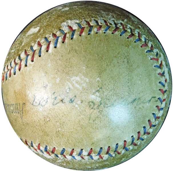 1928 Ty Cobb, Tris Speaker and Lefty Grove Signed OAL (Barnard) Ball PSA/DNA