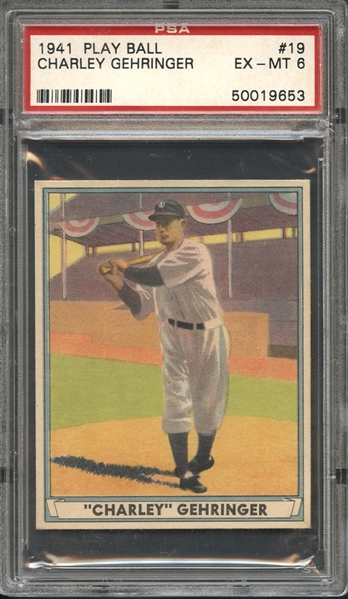 1941 Play Ball #19 Charley Gehringer PSA 6 EX-MT