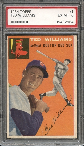 1954 Topps #1 Ted Williams PSA 6 EX-MT 