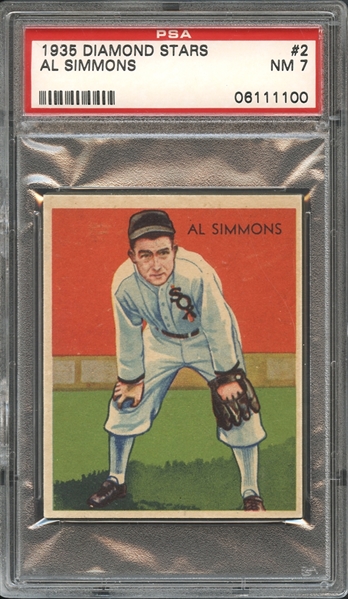 1935 Diamond Stars #2 Al Simmons PSA 7 NM 