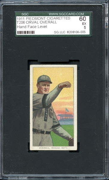 1909-1911 T206 Piedmont 350-460/25 Orval Overall SGC 5 EX