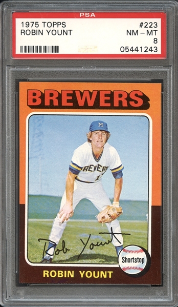 1975 Topps #223 Robin Yount PSA 8 NM-MT