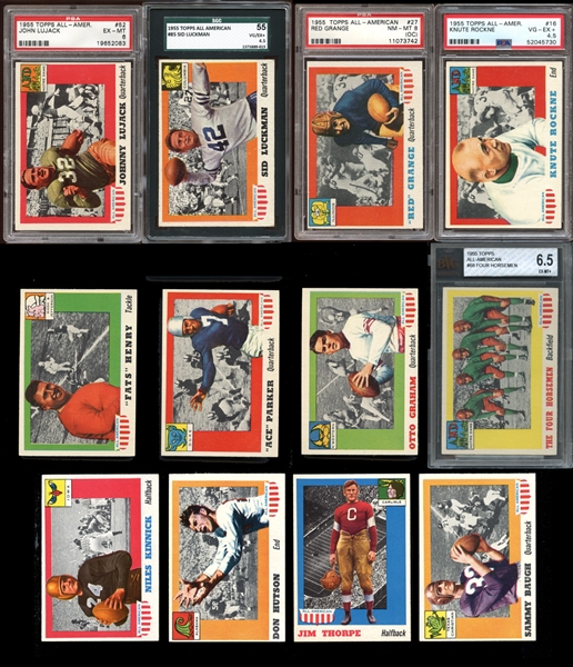 1955 Topps All American Complete Set with PSA/BVG Graded