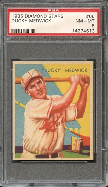 1935 Diamond Stars #66 Ducky Medwick PSA 8 NM-MT