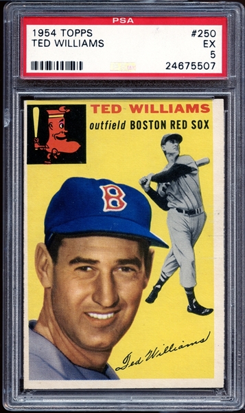 1954 Topps #250 Ted Williams PSA 5 EX