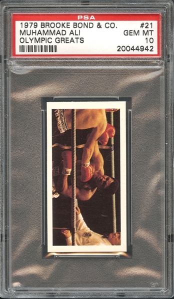 1979 Brooke Bond & Co. #21 Muhammad Ali Olympic Greats PSA 10 GEM MINT 