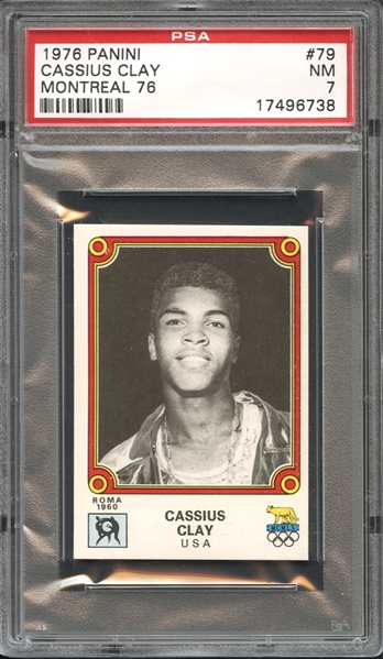 1976 Panini #79 Cassius Clay Montreal 76 PSA 7 NM 