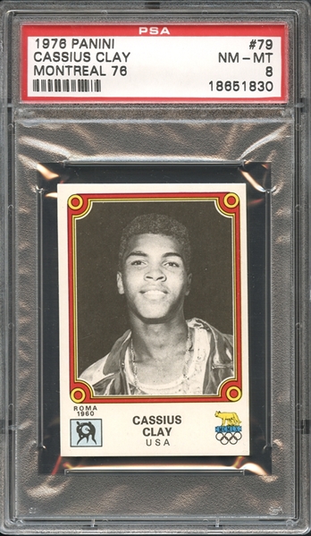 1976 Panini #79 Cassius Clay Montreal 76 PSA 8 NM/MT