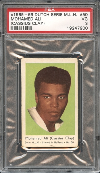 c. 1965-69 Dutch Series M.L.H. #50 Mohamed Ali (Cassius Clay) PSA 3 VG