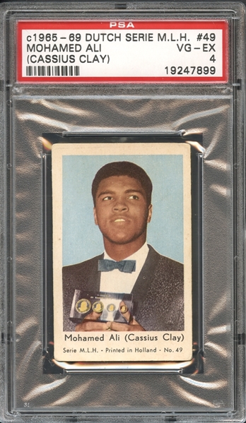 c. 1965-69 Dutch Series M.L.H. #49 Mohamed Ali (Cassius Clay) PSA 4 VG-EX