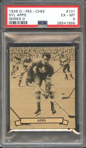 1936 O-Pee-Chee Series D #101 Syl Apps PSA 6 EX-MT 