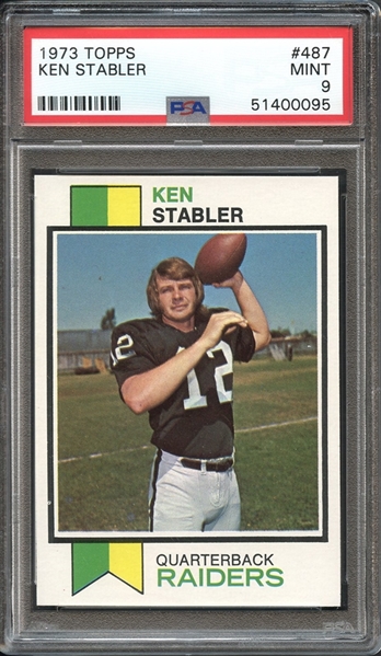 1973 Topps #487 Ken Stabler PSA 9 MINT 