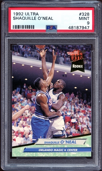 1992 Ultra #328 Shaquille ONeal PSA 9 MINT