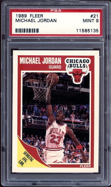1989 Fleer #21 Michael Jordan PSA 9 MINT
