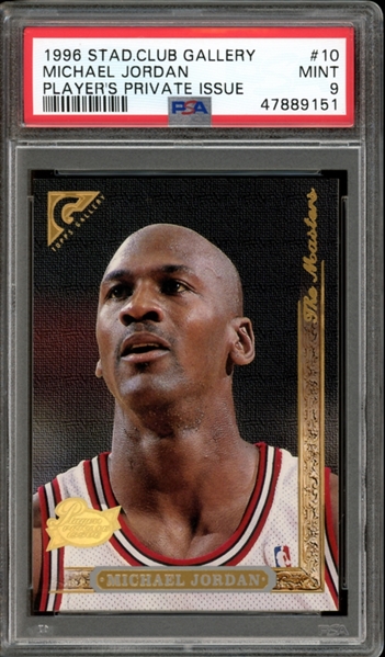 1996 Stad. Club Gallery Players Private Issue #10 Michael Jordan PSA 9 MINT
