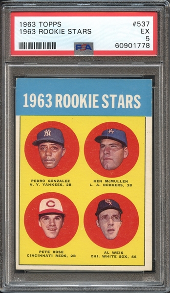 1963 Topps #537 Rookie Stars PSA 5 EX