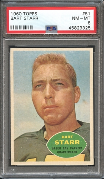 1960 Topps #51 Bart Starr PSA 8 NM-MT 